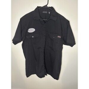 Dickies Men’s Work Shirt Short Sleeve Button Down Black Sz XL #1312